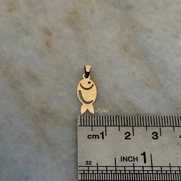 تصویر دوم آویز ماهی طلا لیزری